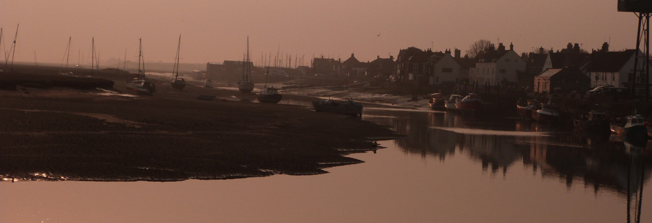 Wells harbour at dusk